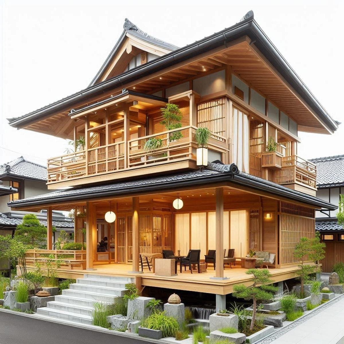 Desain RUmah Kayu 2 Lantai yang Estetik dan Adem