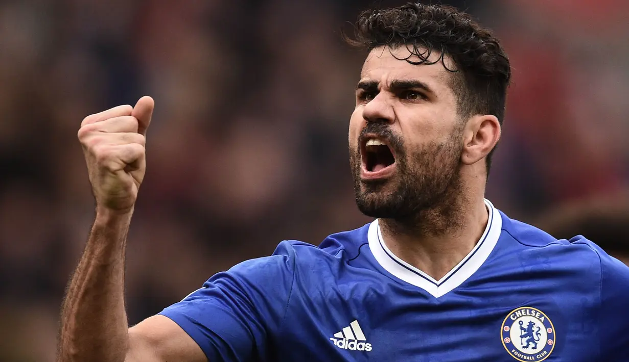 4. Diego Costa (Chelsea) - 17 Gol. (AFP/Oli Scarff) 