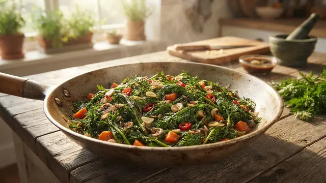 Tumis Daun Wortel Saus Tiram