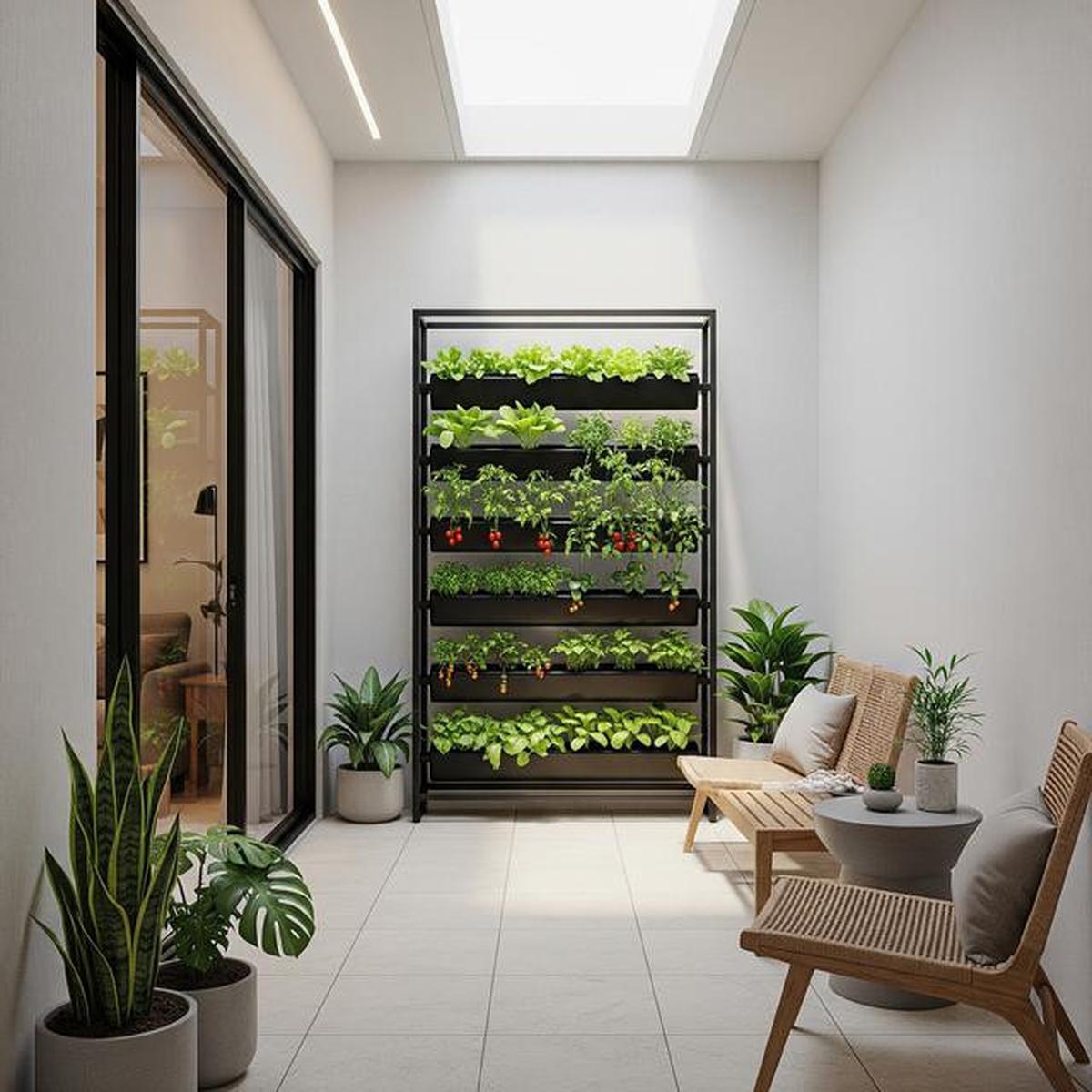 9 Desain Teras Minimalis dengan Kebun Sayur Vertikal, Maksimalkan Lahan Sempit