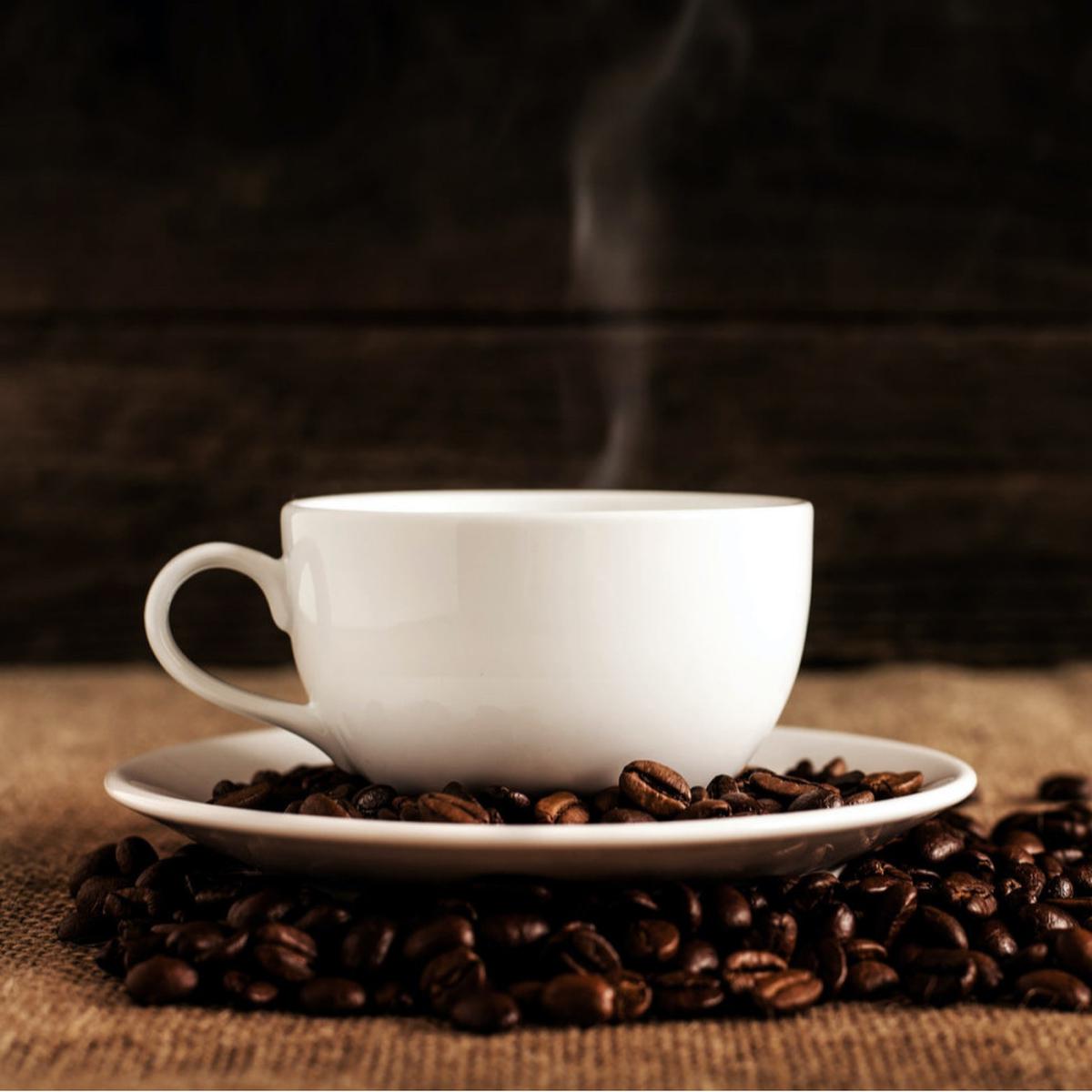 Ilustrasi kopi, biji kopi, coffee beans