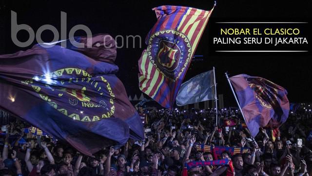 Video suasana Nobar El Clasico yang diadakan Head & Shoulders dan Bola.com di Ex Golf Driving Range, Senayan, Jakarta, Minggu (23/4/2017)
