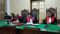 Sidang vonis kasus intimidasi jurnalis di Pengadilan Negeri (PN) Medan, Selasa (11/7/2023).