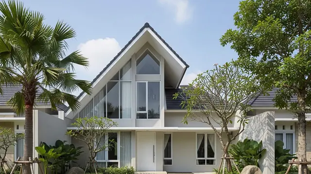 desain rumah 1 lantai tapi kelihatan tingkat