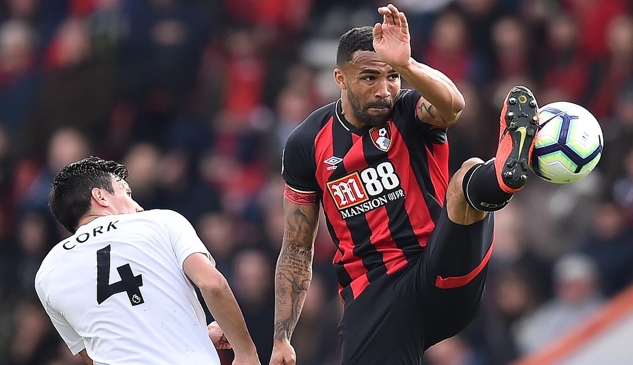 5. Callum Wilson (Bournemouth) - Chelsea perlu sosok pelapis yang tepat untuk Tammy Abraham. Pemain Bornemouth, Calum Wilson, bisa menjadi solusi untuk Chelsea.(AFP/Glyn Kirk)