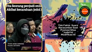 Cek fakta narasumber promosi situs judol di stasiun TV berita