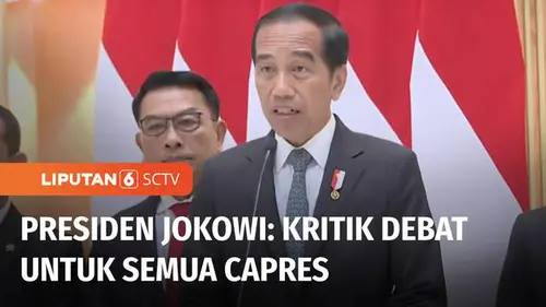 VIDEO: Jokowi Bantah Kritik Terkait Debat Capres Ditujukan kepada Calon Tertentu