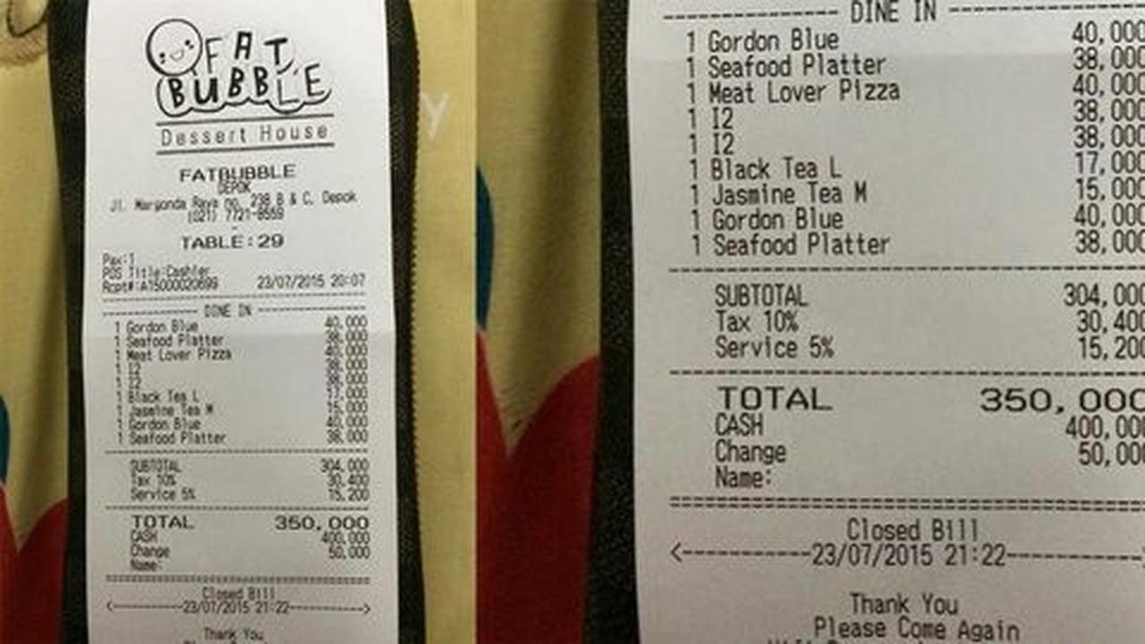 Ini penjelasan Fat Bubble soal pembulatan di bill jadi Rp 350 ribu