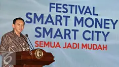 Gubernur DKI Jakarta Basuki Tjahaja Purnama (Ahok) memberi sambutan jelang peluncuran kartu Jakarta One di Jakarta, Kamis (2/6). Kartu Jakarta One diluncurkan Pemprov DKI Jakarta bekerjasama dengan Bank Indonesia (Liputan6.com/Immanuel Antonius)