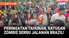 Ratusan warga Brazil berpartisipasi dalam Zombie Walk di São Paulo, acara tahunan yang menggabungkan kesenangan, seni, dan penghormatan pada Hari Arwah Orang Mati.
