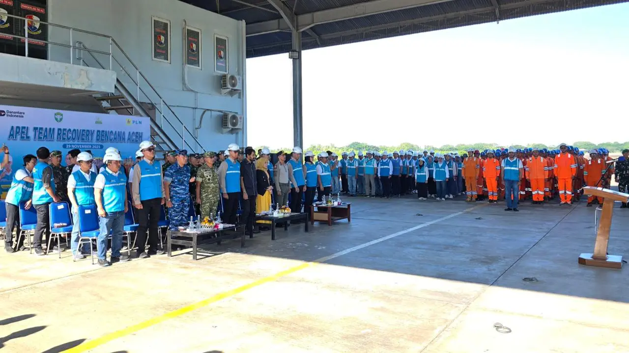 Suasana Apel Siaga Team Recovery Bencana Aceh