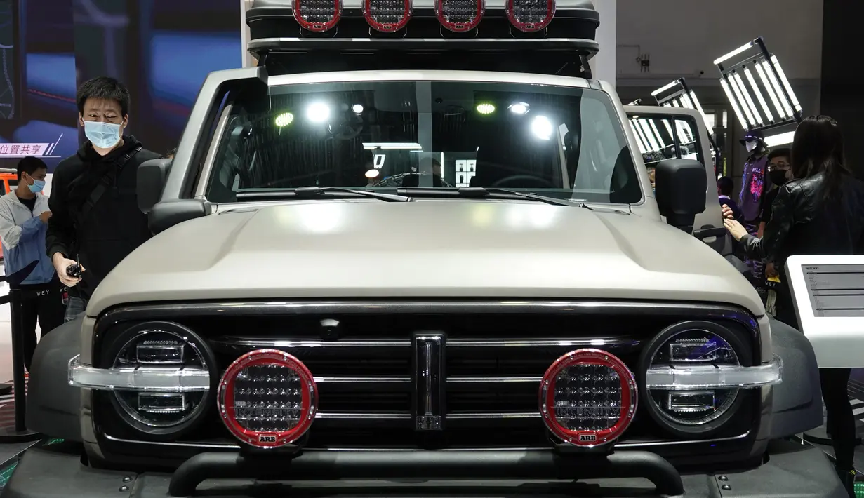 Mobil buatan Great Wall Motors dipamerkan dalam Pameran Otomotif Internasional Beijing 2020 di Beijing, China, 29 September 2020. Sebanyak 785 mobil tahun ini ditampilkan di Pameran Otomotif Internasional Beijing atau Auto China 2020. (Xinhua/Ding Hongfa)