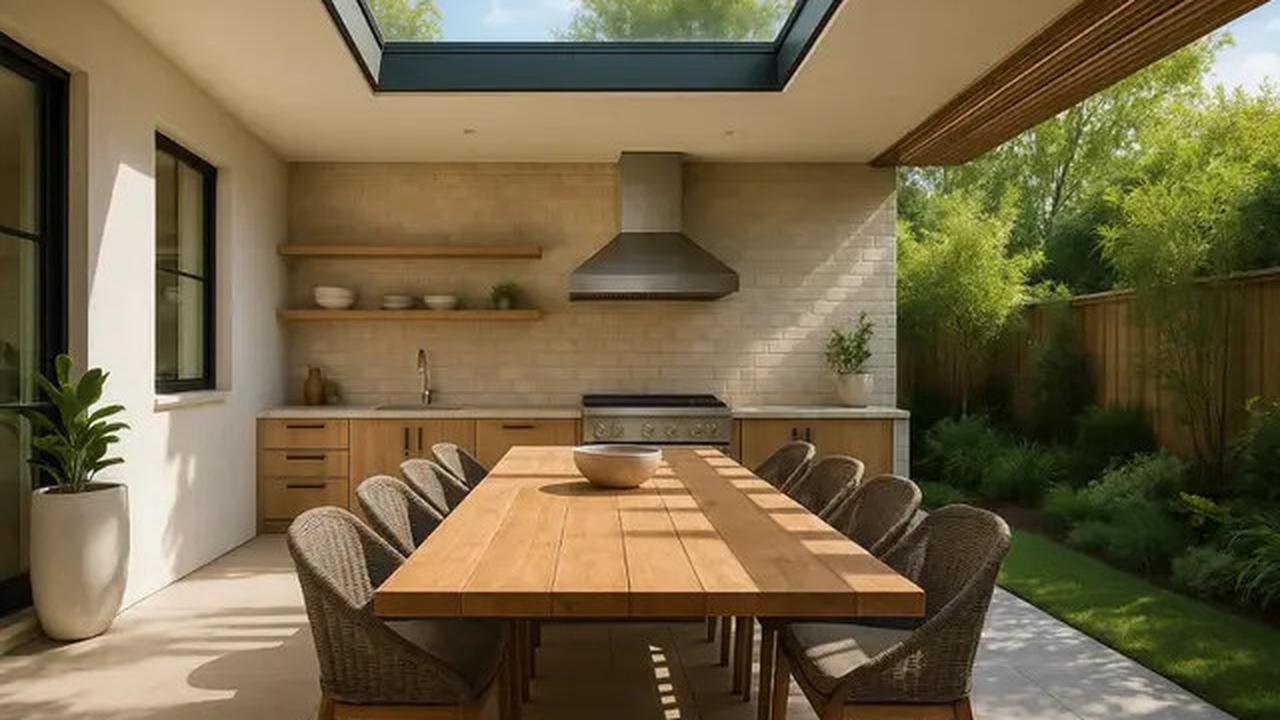 10 Model Dapur Semi Outdoor Belakang Rumah 2025, Nyaman Buat Masak