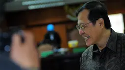 Mantan Sekretaris Jenderal Kementerian Luar Negeri, menjalani sidang terkait kasus korupsi anggaran penyelenggaraan sidang dan konferensi internasional. Jakarta, Rabu (14/5/2014) (Liputan6.com/Faisal R Syam)