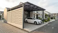 7 Model Carport untuk Rumah Type 36 dengan Dinding Roster, Padukan Fungsi dan Estetika