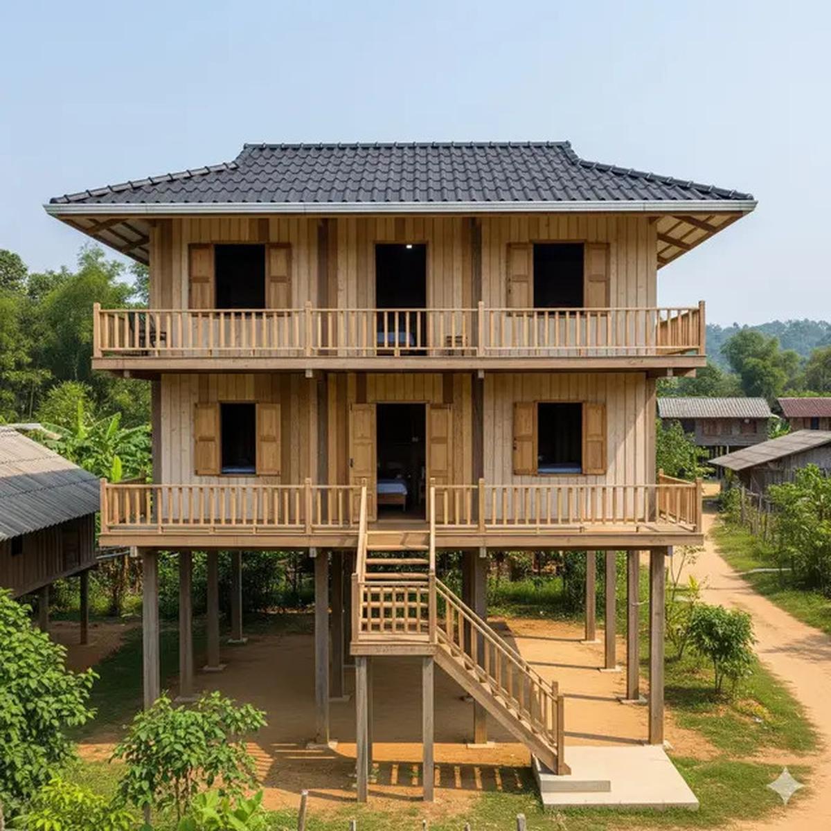 10 Rumah Sederhana Berbentuk Panggung dengan 5 Kamar di Desa, Inspirasi Hunian Nyaman dan Estetik