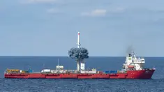 Sembilan satelit, yang tergabung dalam kelompok satelit Jilin-1 Gaofen 03-1, diluncurkan oleh roket pengangkut Long March-11 di Laut Kuning pada 15 September 2020. China pada Selasa (15/9) berhasil mengirim sembilan satelit ke orbit yang ditentukan dari Laut Kuning. (Xinhua/Cai Yang)