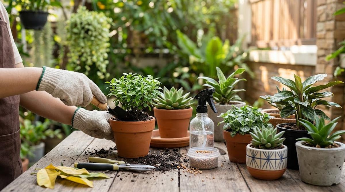 Cara Membuat Media Tanam untuk Tanaman Hias di Pot Kecil/AI Generated