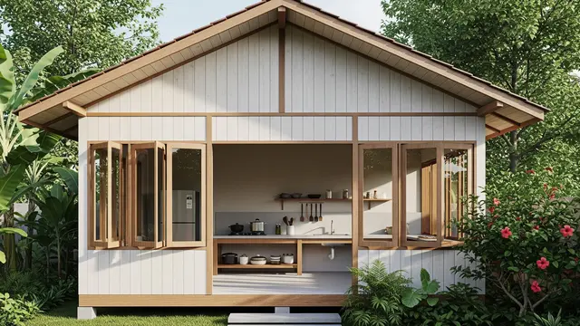 8 Inspirasi Rumah Minimalis Desa dengan Dapur Terbuka Menghadap Kebun Belakang