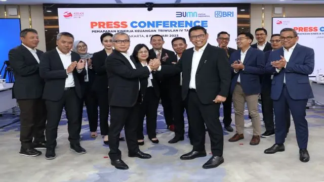 Konfrensi pers paparan kinerja keuangan kuartal IV 2022 PT Bank Rakyat Indonesia Tbk (BBRI), Rabu (8/2/2023) (Foto: BRI)