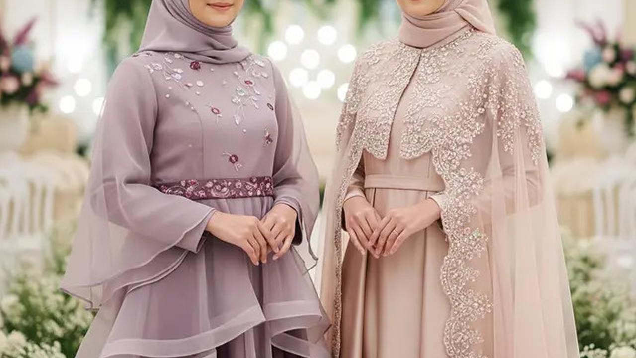 5 Gamis Brokat Pesta Pernikahan Terbaik 2025, Tampil Elegan, Glamour, dan Berkelas