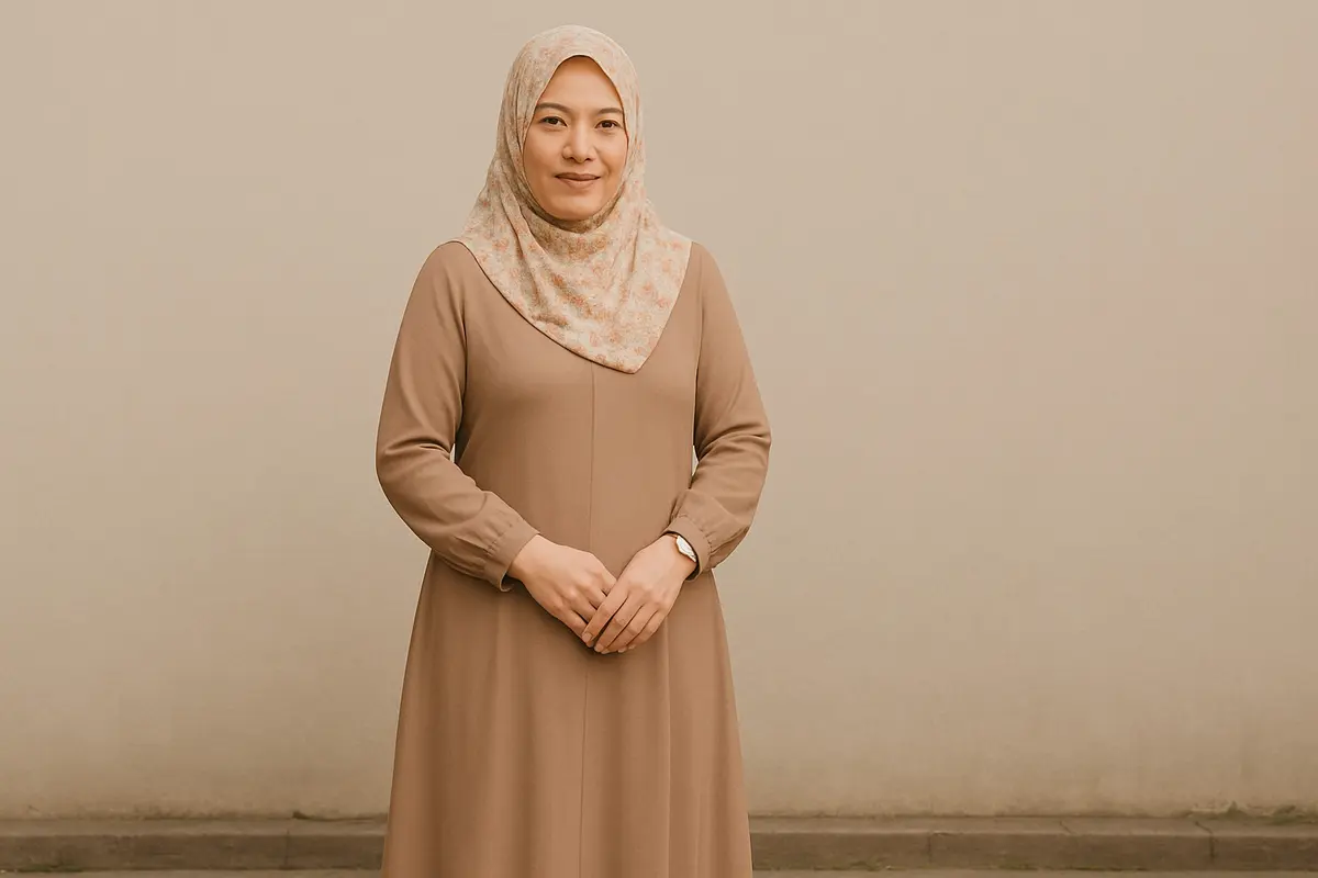 Warna Gamis yang Cocok untuk Wanita Usia 40 Tahun (Foto: ChatGPT)