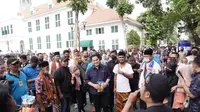 Menteri BUMN Erick Thohir berkunjung ke Kota Tua, Jakarta Utara pada Minggu (26/6/2023) siang.