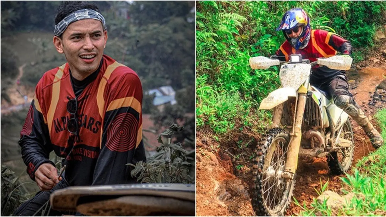Penuh dengan Lumpur, Ini 7 Momen Rifky Alhabsyi Naik Motor Trail