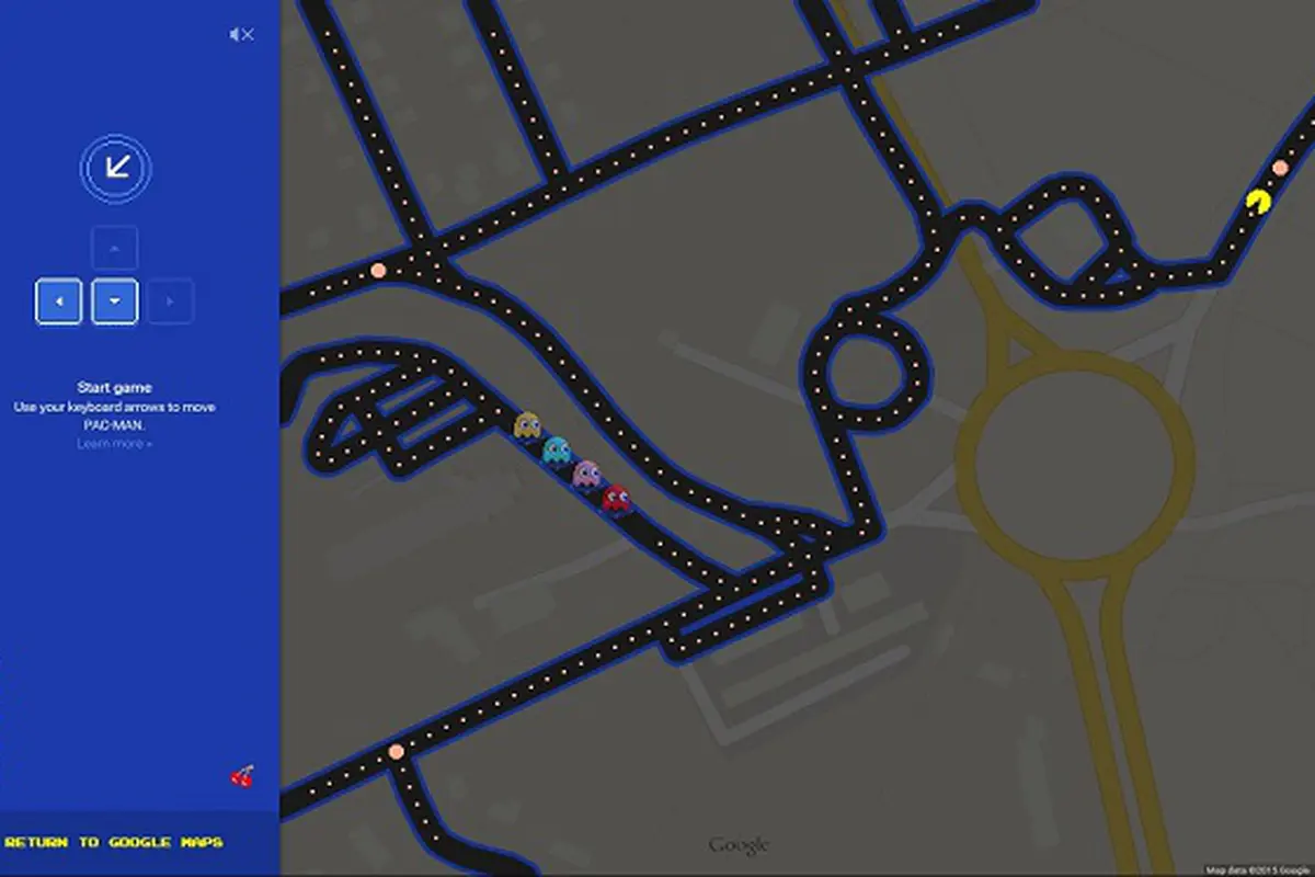 April Mop, Anda Bisa Main Pac-Man di Google Maps