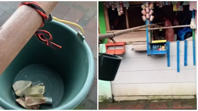 Viral Jual Beli Pakai Ember Ini Kelewat Kreatif, Salah Satu Tradisi Unik