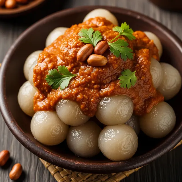 Cara Membuat Cilok Tanpa Tepung Tapioka (Image by Gemini AI)