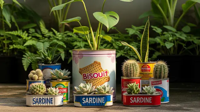 Pot dari Kaleng Biskuit atau Sarden