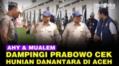 Presiden Prabowo meninjau Pembangunan Rumah Hunian Danantara, Aceh Tamiang, Kamis 1 Januari 2026.