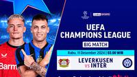 Laga big match Liga Champions: Leverkusen vs Inter Milan pada matchweek ke 6 di Vidio. (sum. doc. vidio.com)