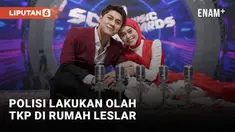 Olah TKP di rumah Leslar