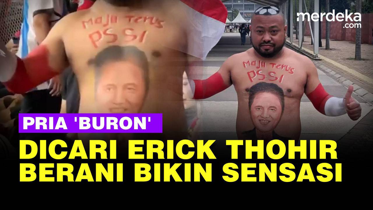 VIDEO: Terkuak! Sosok Pria Lukis Wajah Erick Thohir di Perut