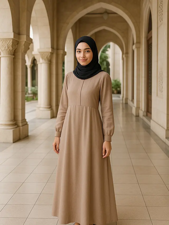 Model Gamis Dress Panjang untuk Hijaber