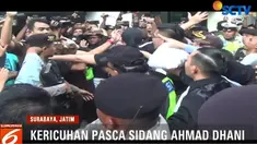 Kericuhan ini diawali oleh aksi Jaksa yang dinilai terlalu kasar terhadap Ahmad Dhani saat wartawan hendak mewawancarai Ahmad Dhani.