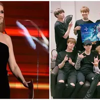Celine Dion dan BTS (AFP/Bintang, Twitter/bts_bighit)