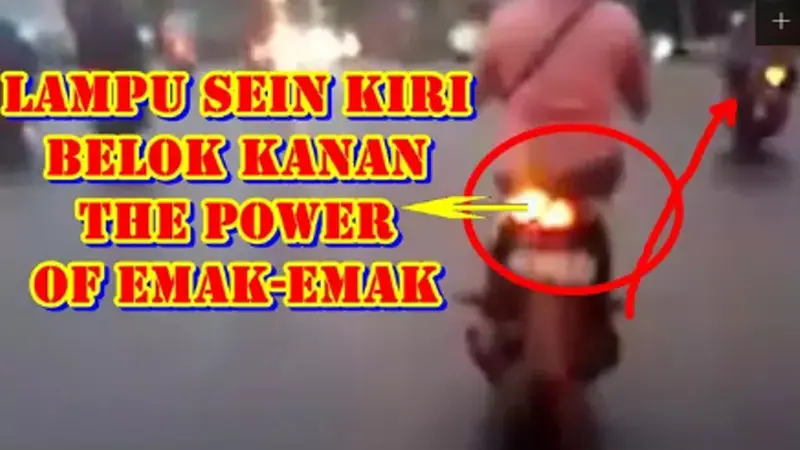 Mungkin iniah jawaban dari pertanyaan banyak orang-orang soal emak-emak yang kasih sein kanan, tapi belok ke kiri. (Foto: YouTube.com)