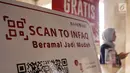 Sebuah papan pembayaran Infaq non tunai berada di counter Masjid Istiqlal, Sabtu (11/5/2019). Bank DKI terus mendorong penerapan transaksi non tunai menggunakan Scan to Infaq dari JakOne Mobile Bank DKI dengan menggandeng sejumlah masjid di Jakarta untuk menjadi mitra JakQR. (Liputan6.com/HO/Budi)