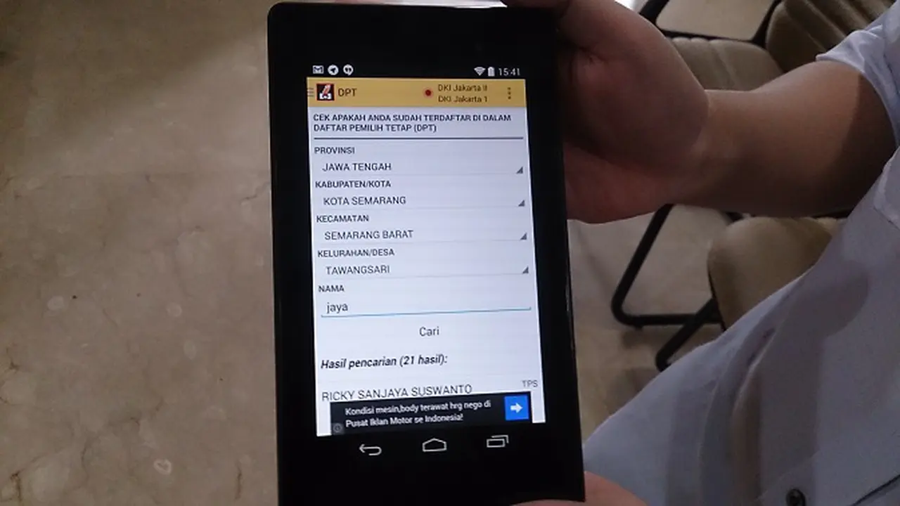 Pakai Aplikasi Ini Untuk Tahu Status di DPT KPU