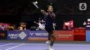 Duel Chico Aura melawan Leong Jun Hao juga menjadi laga penutup hari kedua Indonesia Open 2025. (Liputan6.com/Herman Zakharia)