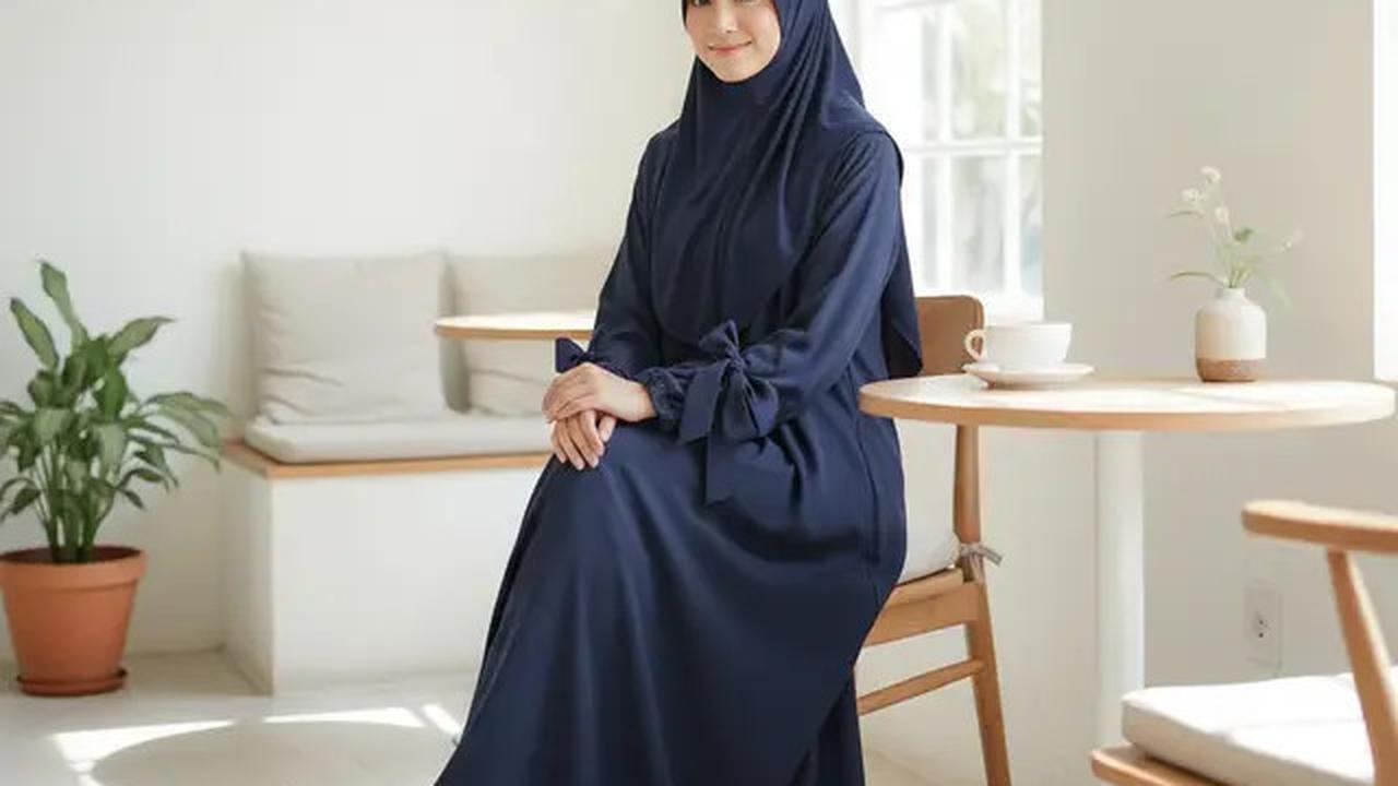 9 Gamis Set Hijab Syar'i Terbaru 2025, Outfit Simple Elegan untuk Harian