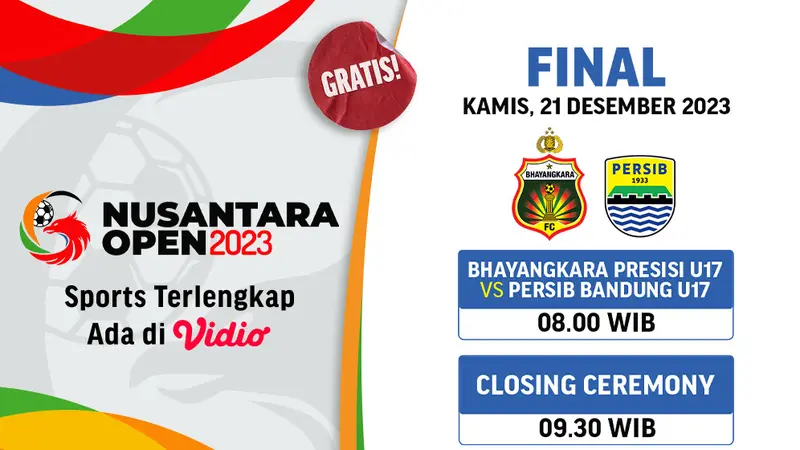Jadwal dan Live Streaming Final Nusantara Open 2023 di Vidio