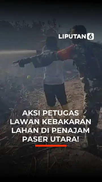 Aksi Petugas Lawan Kebakaran Lahan di Penajam Paser Utara