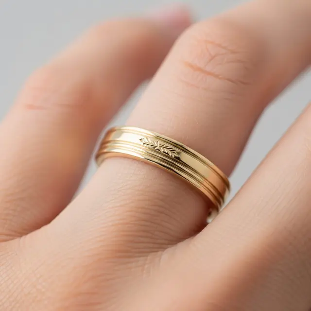 Model Cincin Emas Polos yang Tidak Mudah Turun Harga (AI)