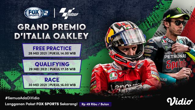 Jadwal dan Live Streaming MotoGP Seri Italia Pekan Ini di FOX Sports