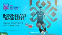 Jadwal Piala AFF 2018, Indonesia vs Timor Leste. (Bola.com/Dody Iryawan)
