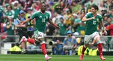 Pemain Meksiko, Julian Quinones menjadi pencetak gol pertama di Piala Dunia 2026. (AP Photo/Eduardo Verdugo)